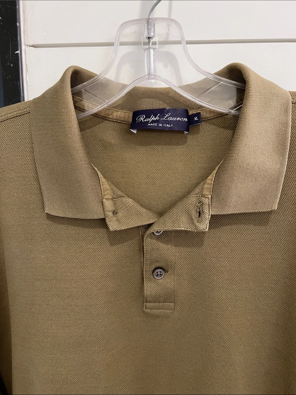 Ralph Lauren purple label olive polo Sz XL
